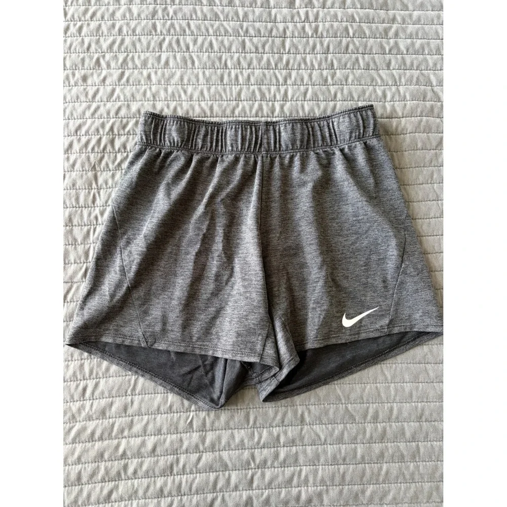 Nike Dri-FIT Womens Training Shorts Charcoal Gray Heathered XS Running Gym